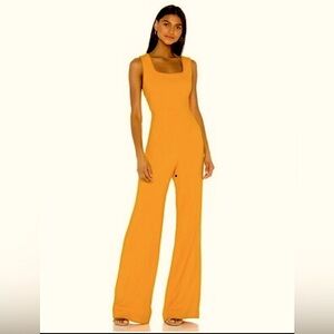 NWT SALONI Jules Mango Crepe Sleeveless Wide Leg Jumpsuit 10 MSRP $600